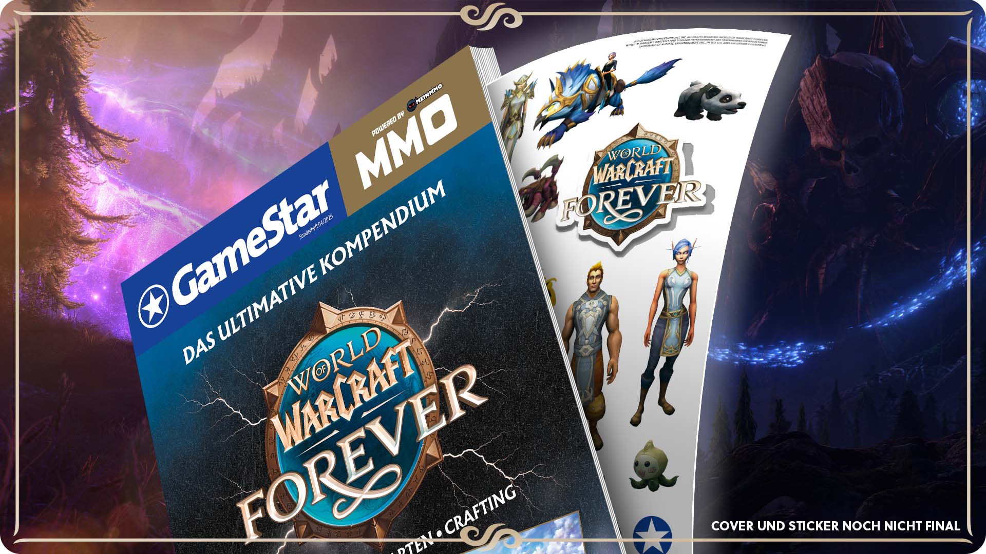 Nur im Heft: DIN A4 Sticker-Sheet mit WoW-Motiven