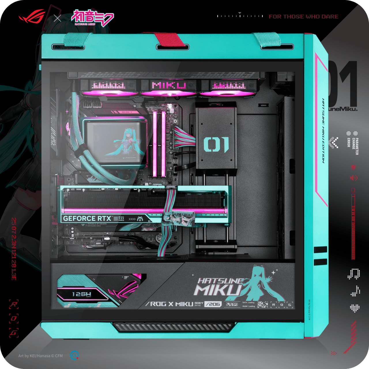 Miku Pc Accessory Gamestar PC ASUS ROG Hatsune Miku Edition - RTX 5080, Ryzen 9 9950X3D ...